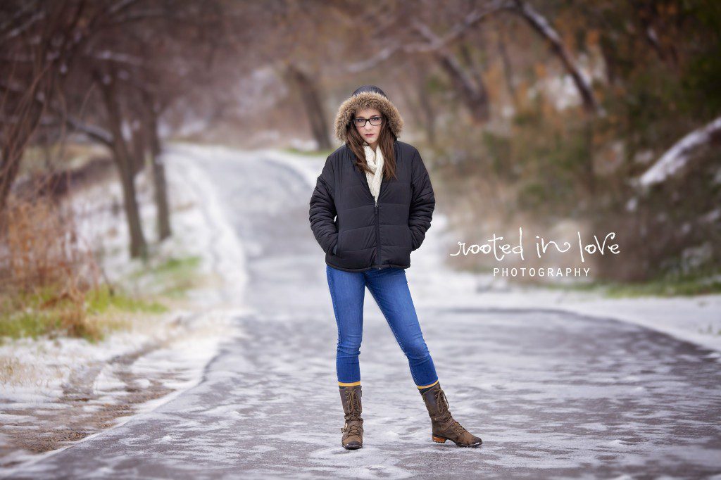 fort worth winter senior photo shoot