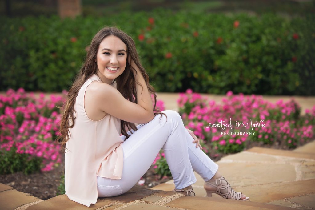 Fort Worth Botanical Gardens senior session